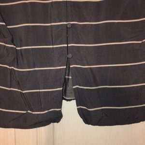 Abercrombie Blue and White Blouse with Buttons